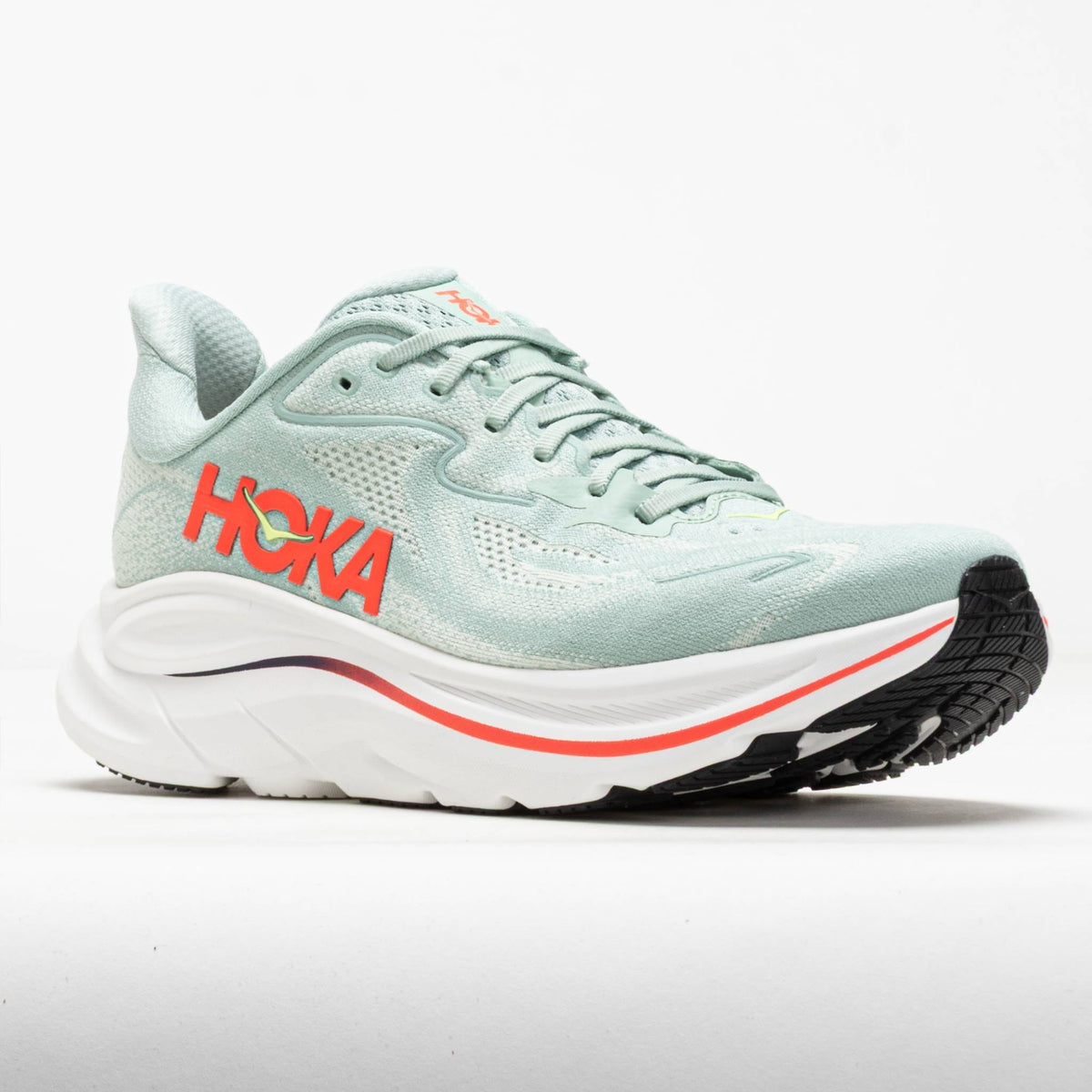 Hoka Clifton 10 Men's  - SAGE / NEON FLAME