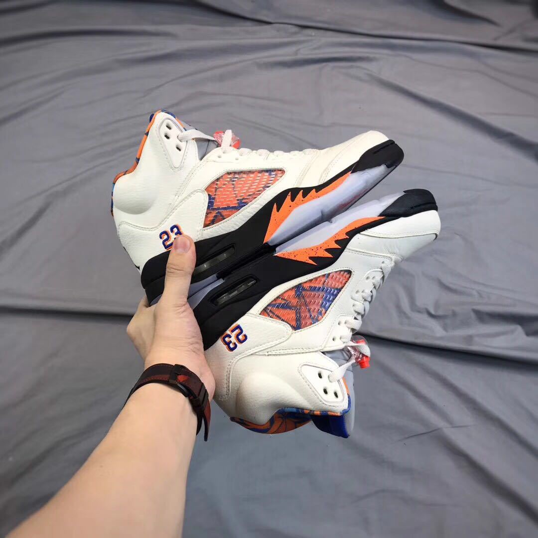 Jordan Air Jordan 5 International Flight White Orange Blue Sneakers
