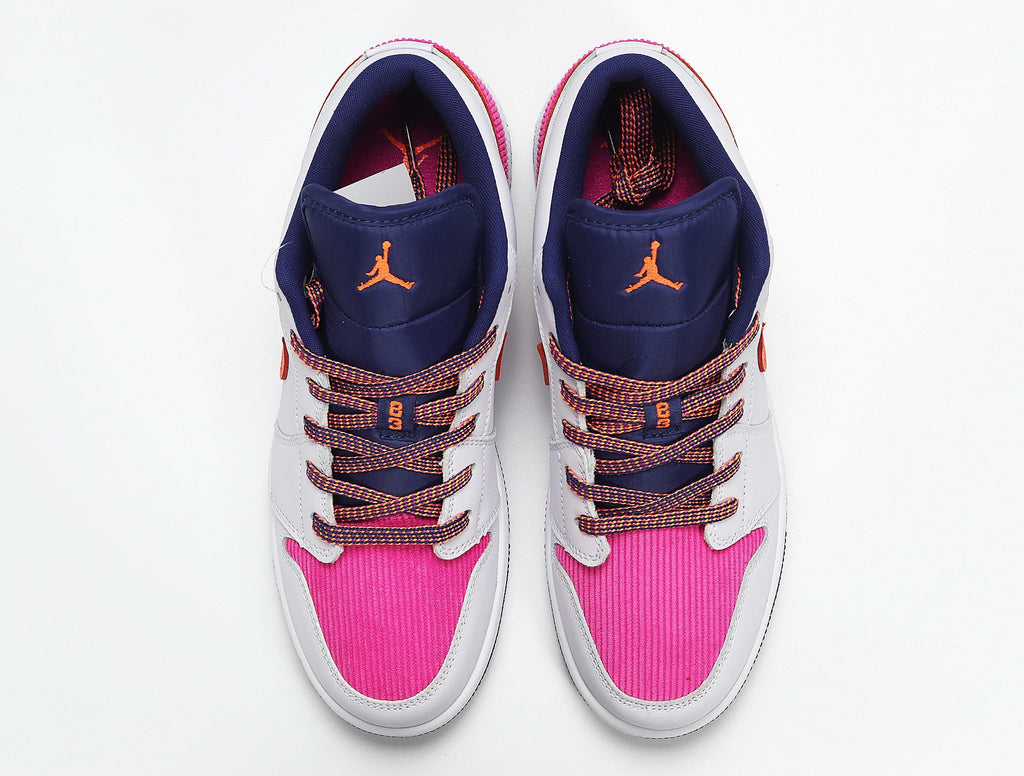 Jordan 1 Low SE Pink Gray Orange Sneakers 554723-502