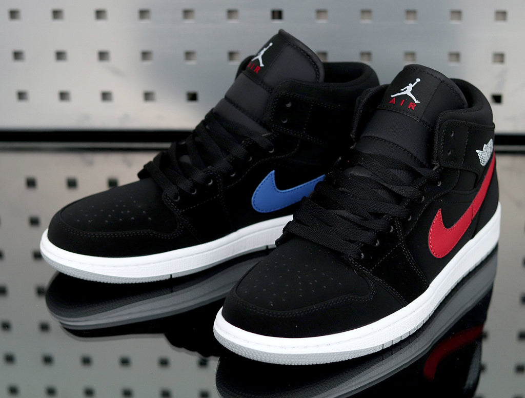 Jordan 1 Retro High Black Red Blue Sneakers 554725-065