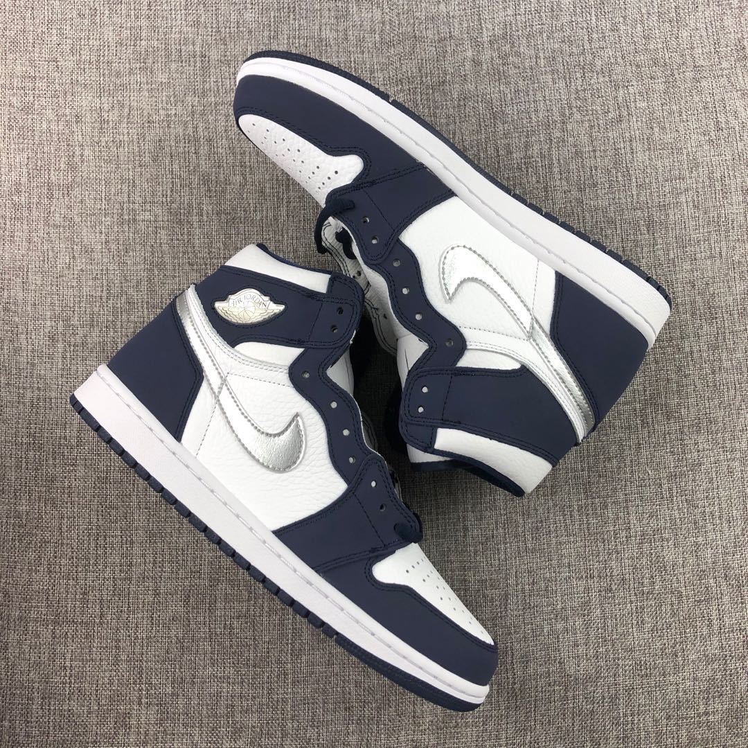 Jordan Air Jordan 1 Co.JP High Sneakers White Navy Silver DC1788-100