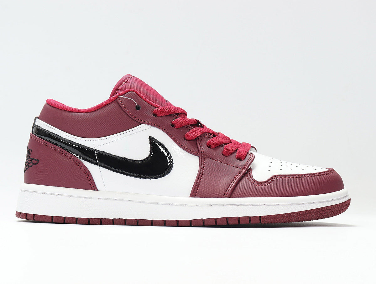 Air Jordan 1 Low Red and White Sneakers 553558-604
