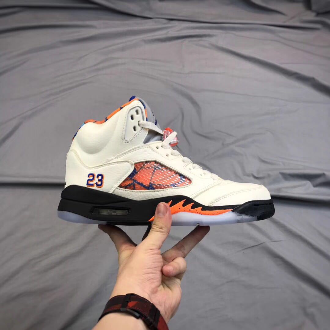 Jordan Air Jordan 5 International Flight White Orange Blue Sneakers