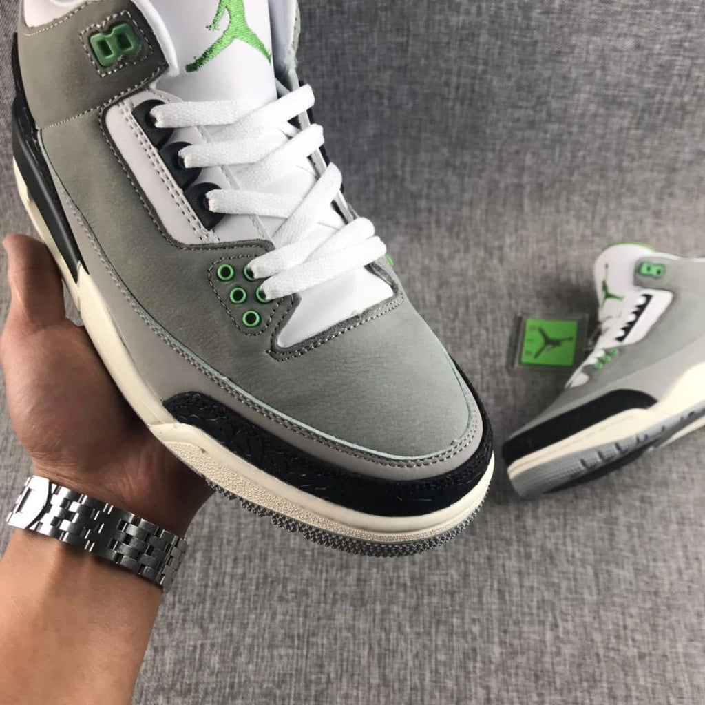 Jordan Air Jordan 3 Grey Green Sneakers 136064-006