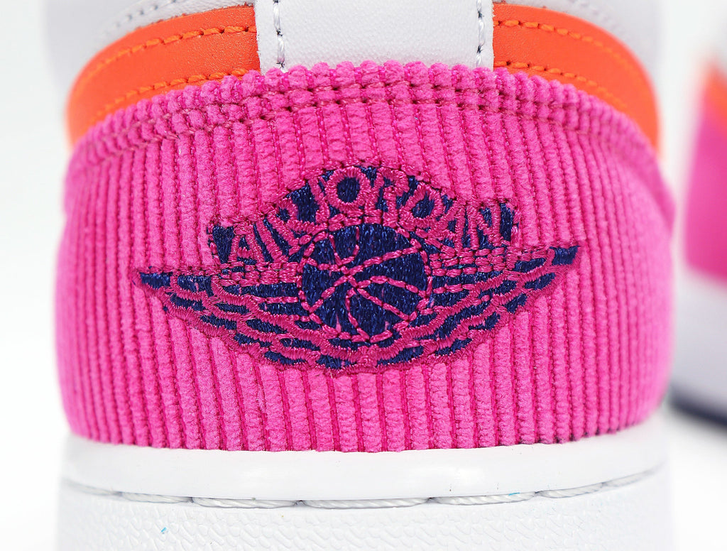 Jordan 1 Low SE Pink Gray Orange Sneakers 554723-502