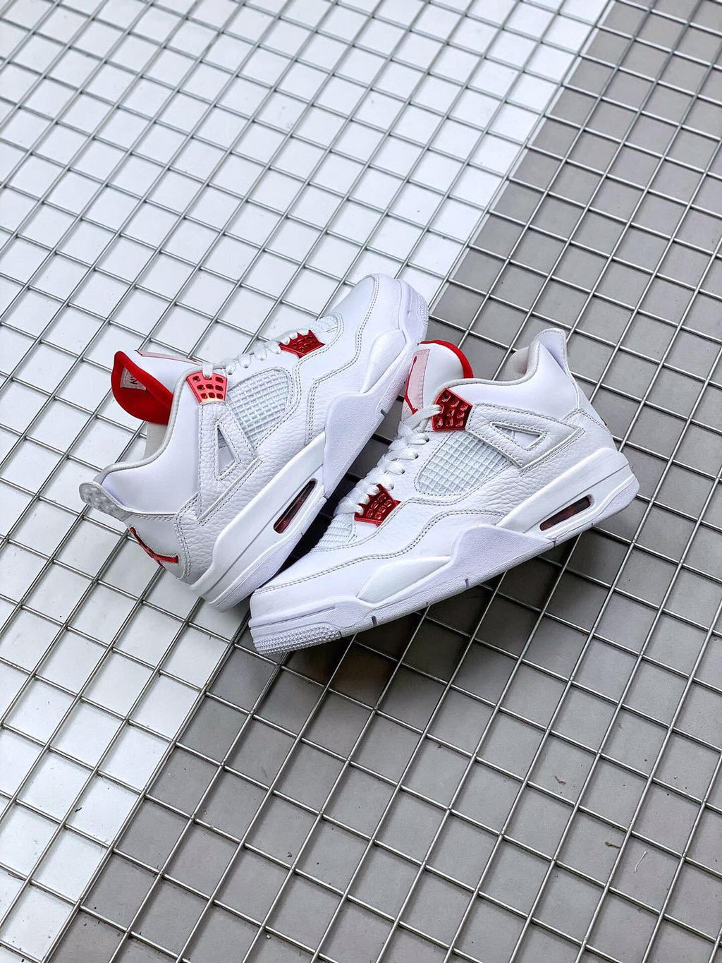 Jordan Air Jordan 4 Red Metallic White Red Sneakers
