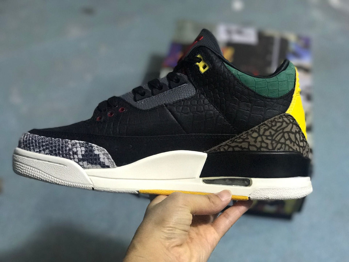 Jordan Air Jordan 3 Retro SE Sneakers Black Green Yellow