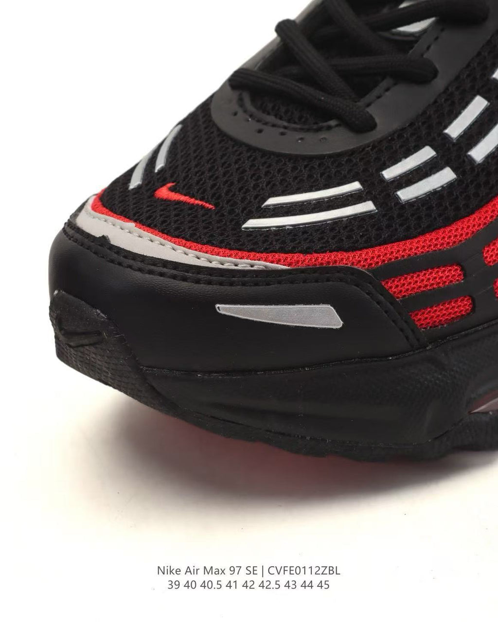 Nike Air Max 97 SE Black Red Sneakers CVFE0112ZBL