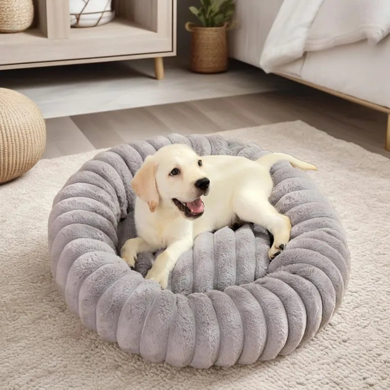 SnuggleNest Rabbit Plush Pet Bed – Cozy Comfort for Cats & Dogs