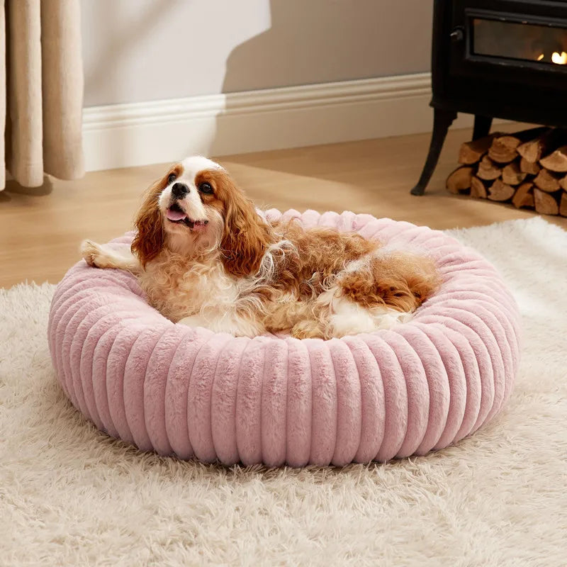 SnuggleNest Rabbit Plush Pet Bed – Cozy Comfort for Cats & Dogs