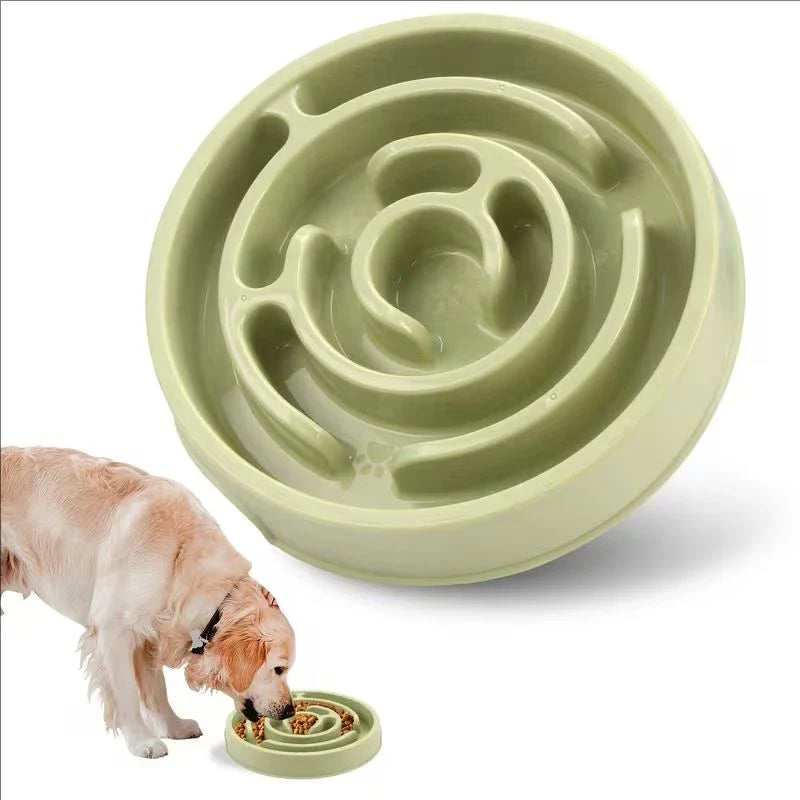 MazeMunch Non-Slip Slow Feeder Dog Bowl - Anti-Bloat Design for Healthy Eating