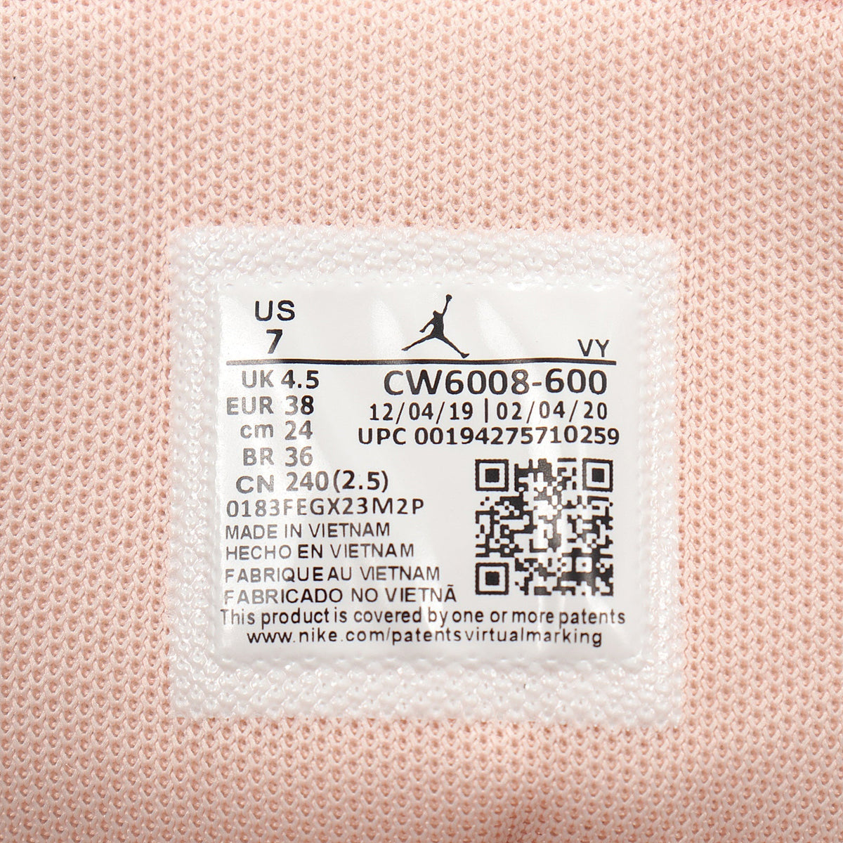 Nike Air Jordan 1 Low Pastel Multi-Color Sneakers CW6008-600