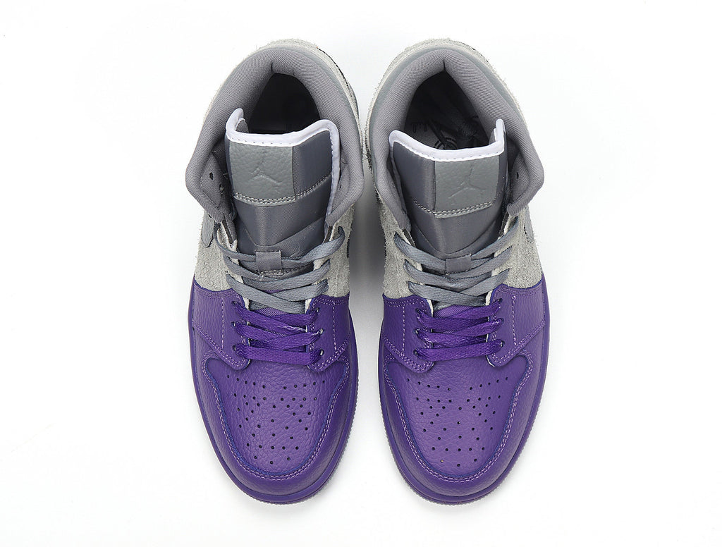 Nike Air Jordan 1 Mid SE Grey Purple Sneakers CW5897-005