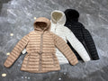 Moncler Waist-Cinched Hooded Puffer Coat