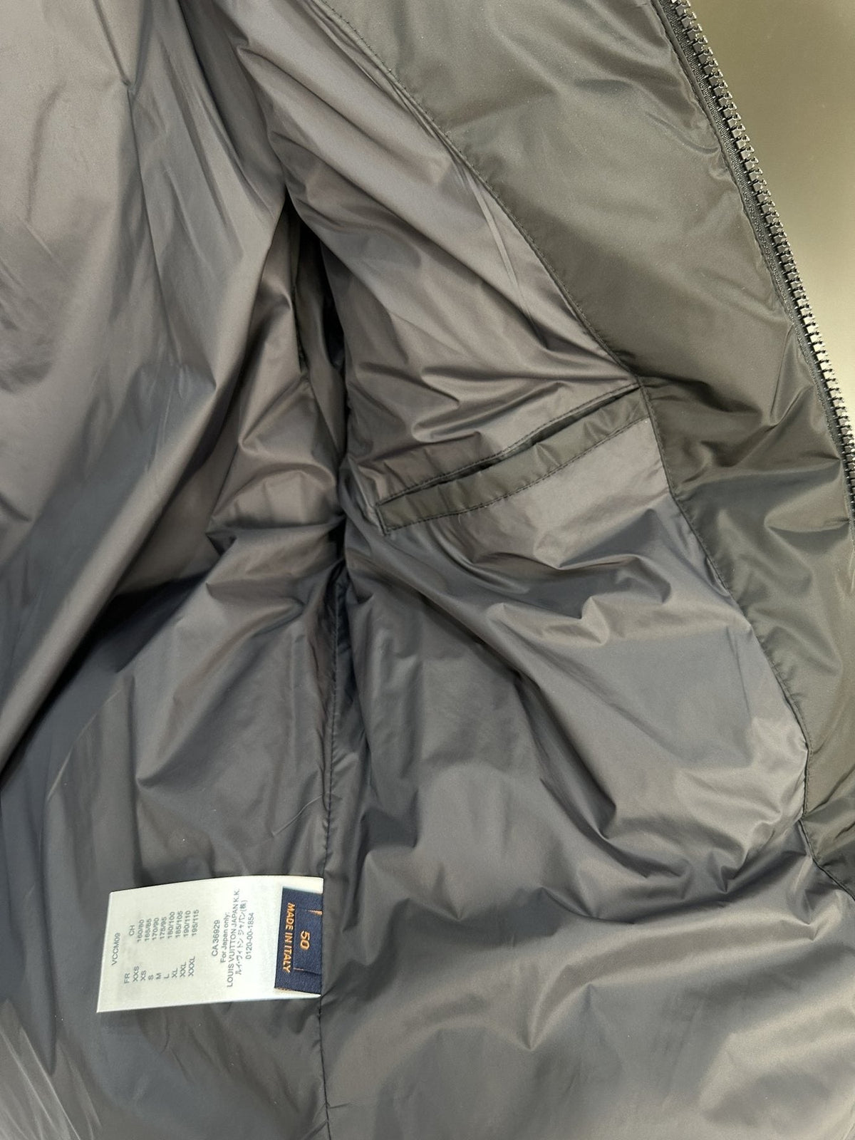 LV Hooded Monogram-Panel Puffer Coat