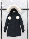 Moose Knuckles Women's Long Hooded Puffer Jacket