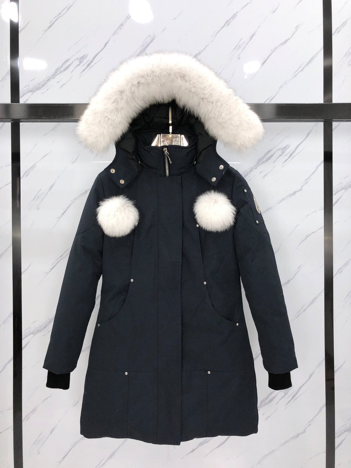 Moose Knuckles Women's Long Hooded Puffer Jacket