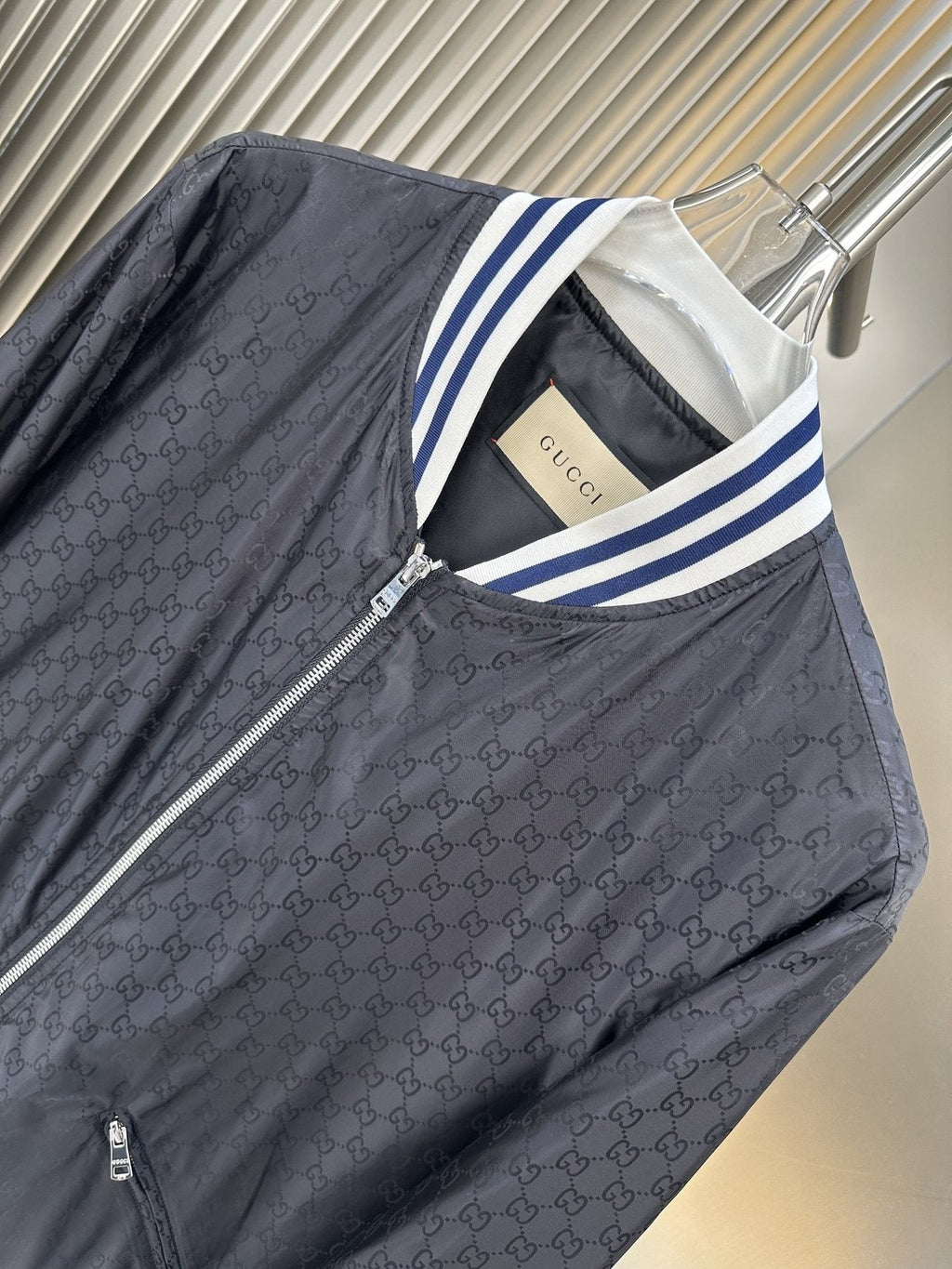 Gucci Allover Monogram Bomber Jacket