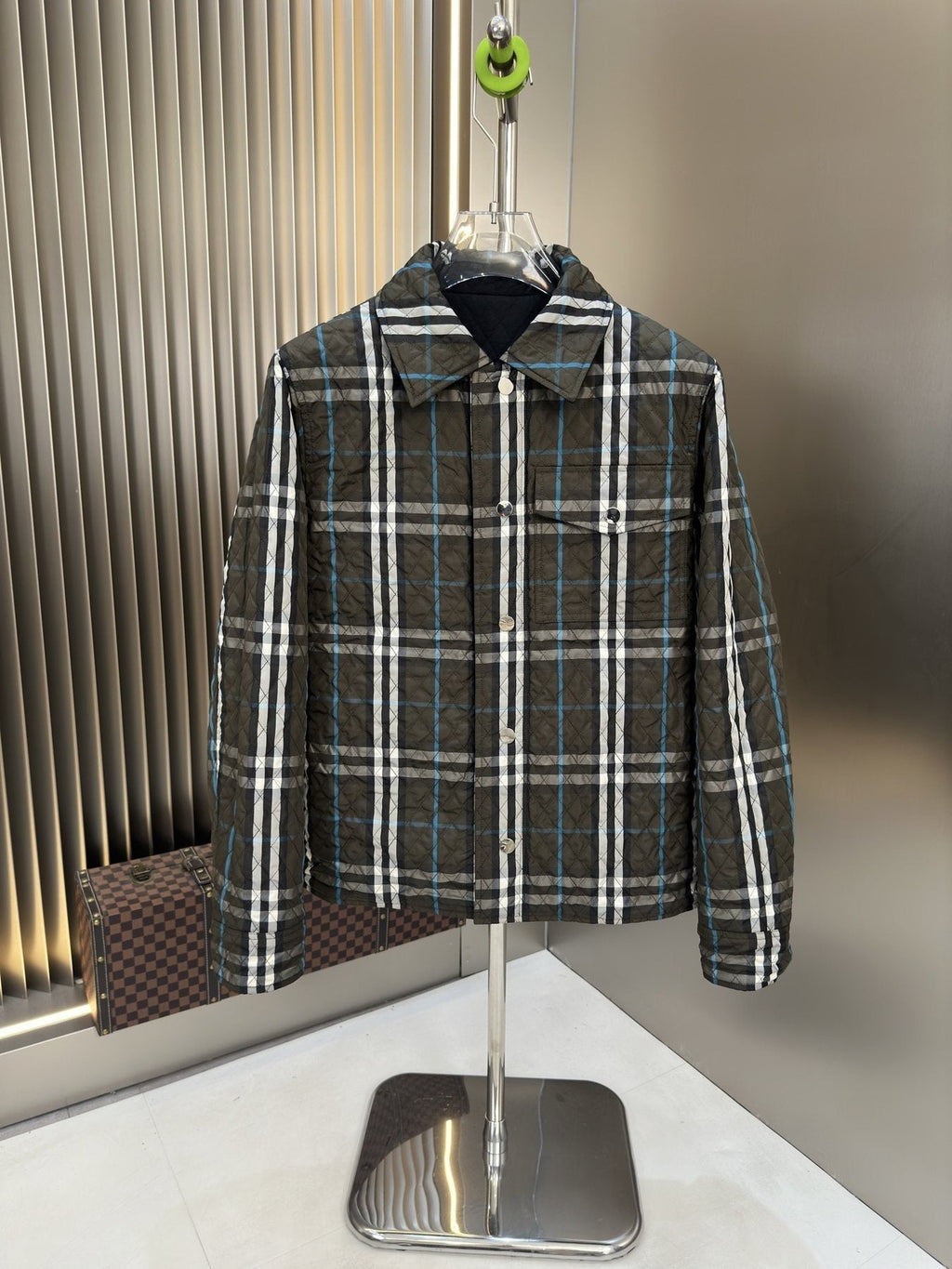 Burberry Reversible Navy Quilted Overshirt