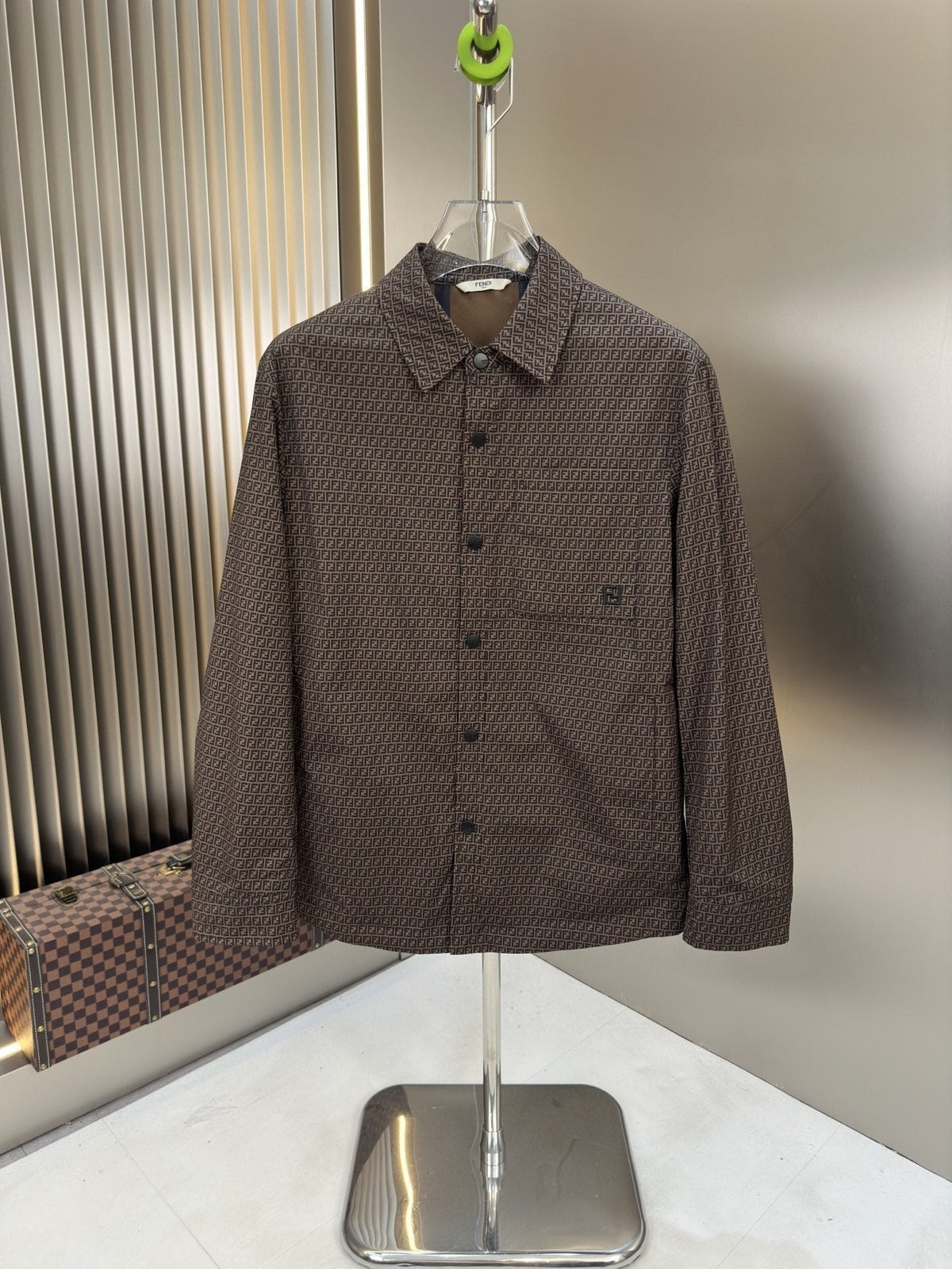 Fendi Geometric Pattern Shirt Jacket