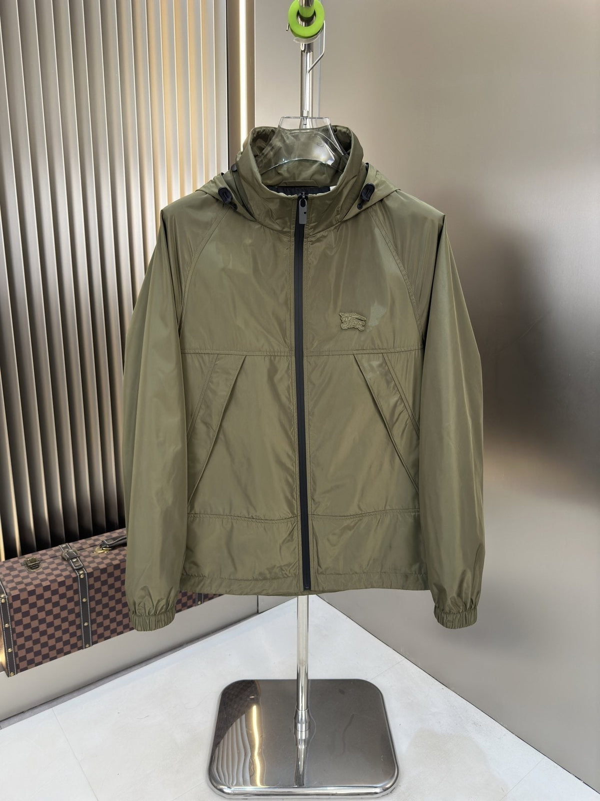 Burberry Hooded Zip-Front Jacket