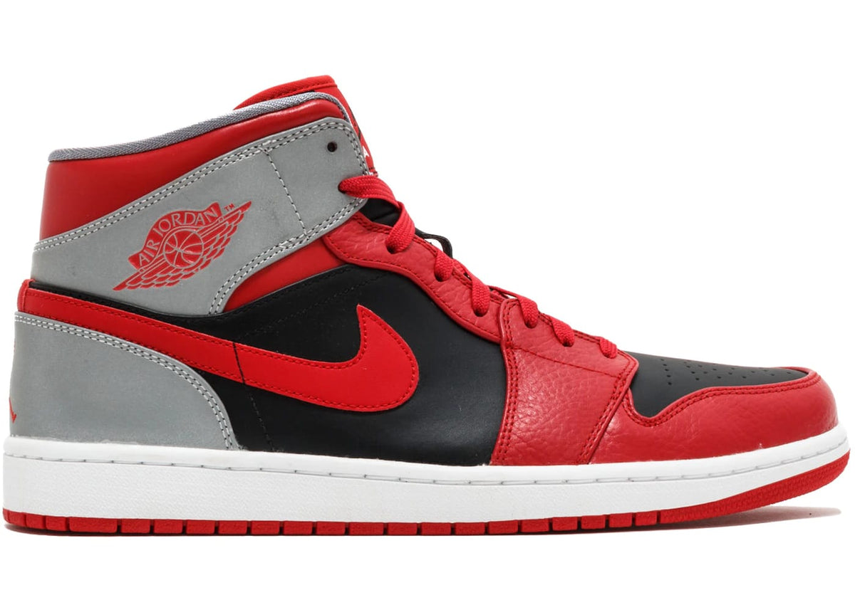 Jordan 1 Mid Fire Red Cement