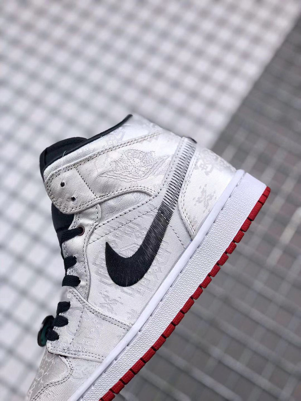 Jordan Air Jordan 1 Mid Edison Chen White Black Gold Sneakers