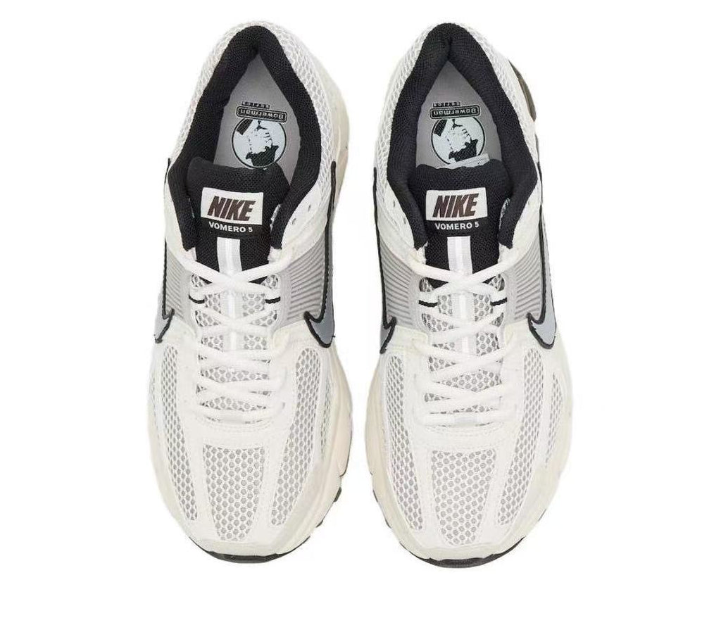 Nike Vomero 5 Sneakers in Metallic Silver and White