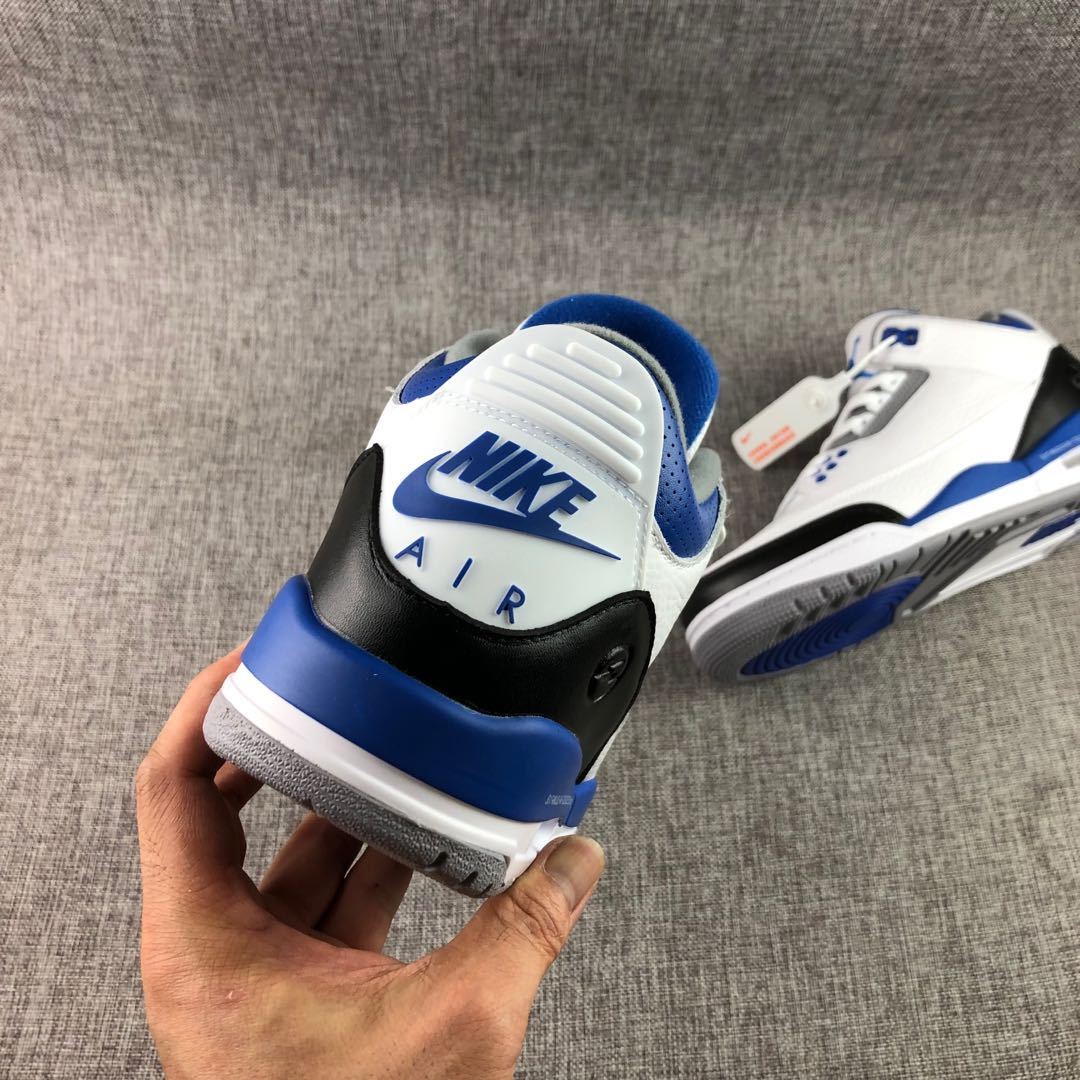 Fragment x Air Jordan 3 White Blue Sneakers CT8532-040