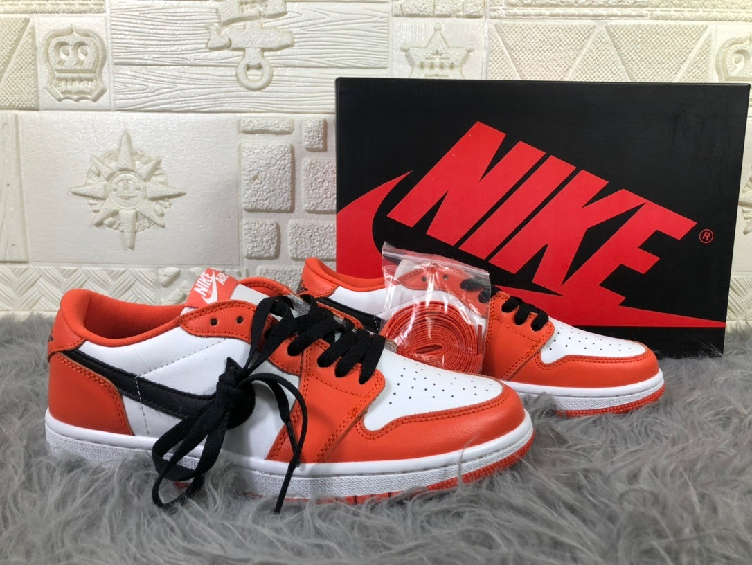 Nike Air Jordan 1 Low White Orange Sneakers CZ0790-801