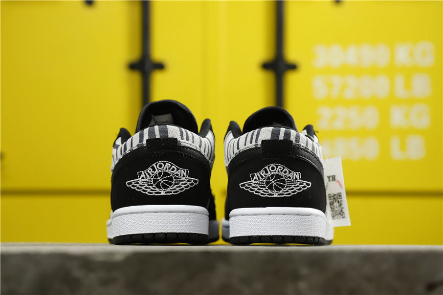 Jordan Air Jordan 1 Mid Zebra Print Sneakers Black White