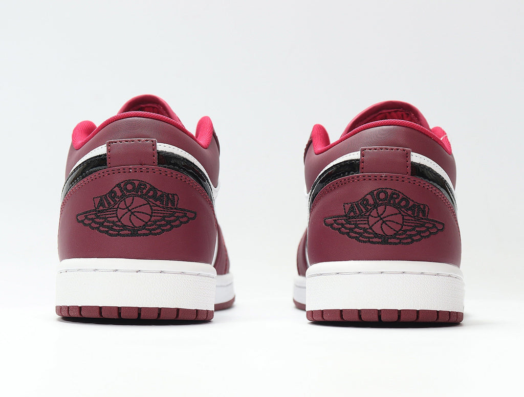 Air Jordan 1 Low Red and White Sneakers 553558-604