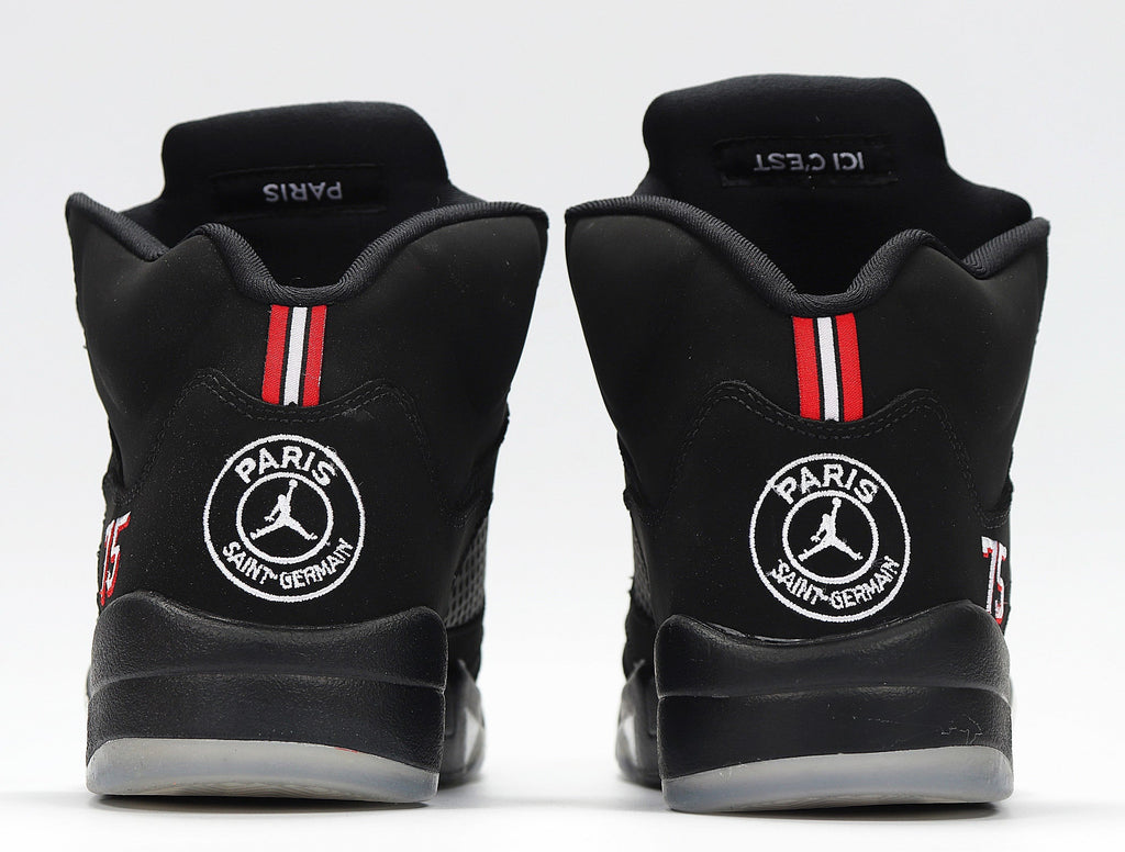 Air Jordan 5 Retro Black Silver High-Top Sneakers AV9175-001