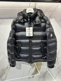 Moncler Black Hooded Puffer Coat
